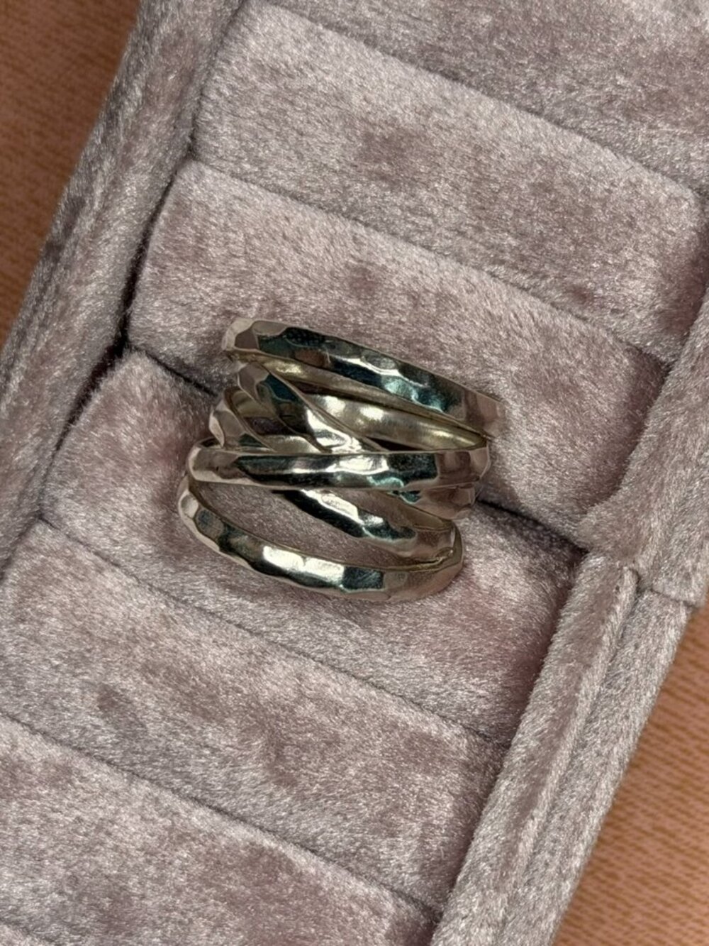 Silpada Silver-Tone Stacked Statement Ring - Size 7 - Picture 7 of 7